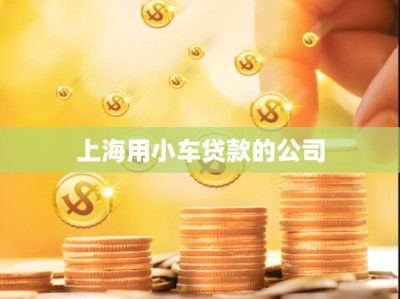 上海用小车贷款的公司